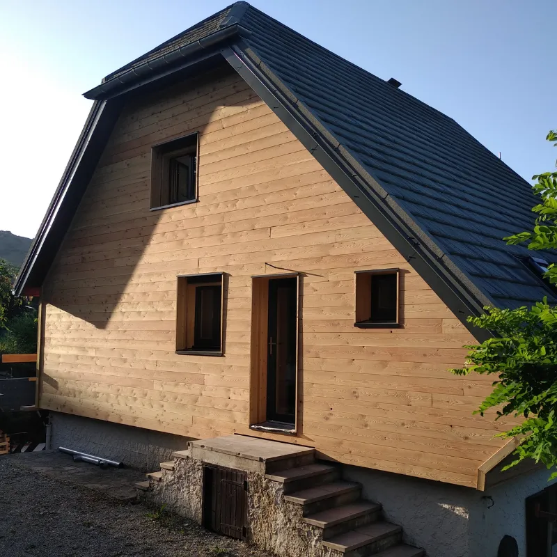 Boudot construction, réalisation de bardage pour maison, chalet, bâtiment dans les Alpes 05